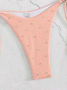 New Style Women's Rhinestone Embellished Bikini Swimsuit Set