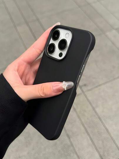 Minimalist High-End Frameless Heat Dissipation Black Phone Case Compatible With IPhone 17 Pro Max/17 Pro/17 Air/17/16 Pro Max/16 Pro/16/16 Plus/15/15 Pro Max/15 Pro/15 Plus/11/12/13/14 Pro Max/XS/XR/11 Pro/11 Pro Max/12 Pro/12 Pro Max/13 Pro/13 Pro Max/7 Plus/14 Pro/14 Pro Max/14 Plus/7 Plus/8 Plus/8/SE2, Creative Design For Men And Women