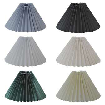 2pcs Fabric Pleated Table Lamp Lampshade, Hotel Homestay Home Bedroom Decoration, Floor Lamp Lighting Accessories, Wall Lamp Shell Cover, Table Lampshade, Detachable Fabric Lampshade, Pleated Fabric Lampshade, 2.95 "X9.65" X6.3"