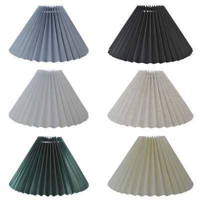 2pcs Fabric Pleated Table Lamp Lampshade, Hotel Homestay Home Bedroom Decoration, Floor Lamp Lighting Accessories, Wall Lamp Shell Cover, Table Lampshade, Detachable Fabric Lampshade, Pleated Fabric Lampshade, 2.95 "X9.65" X6.3"