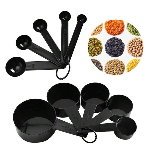 10pcs Baking Measuring Cup And Spoon Set, Kitchen Measuring Spoon, Gram Measuring Spoon, Graduated Spoon, Milk Powder Spoon, Gram Measuring Spoon