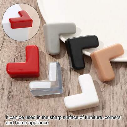 4Pcs Protector de Esquinas de PVC Suave Autoadhesivo  para Mesa Escritorio Protector de Esquinas de  para Protección