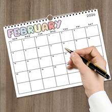 2026 Minimalist Wall Calendar, January 2026 - December 2026, Creative Cartoon Monthly Calendar, Monthly Planner, Suitable For Home & Office, Christmas & New Year Gift,Back To School,School Supplies