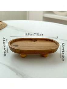 1pc Vintage Wooden Jewelry Dish, Fragrance Display Rack, Aromatherapy Tray, Entrance Key Storage Tray, Home Decor For Women Storage Organizer Travel Essentials Back To School Dormitory Storage - Multicolor - View 8