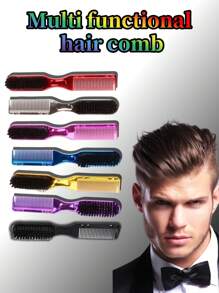 Multifunktionskamm für Männer, Haarbürste für Männer, eine doppelt verwendbare Bürste zum Stylen der Haare und Formen des Bartes, mit Kamm- und Bürstendesign, Dual-Zweck-Kamm, für Styling, Augenbrauenpflege und Naturhaare, Haarpflegeprodukte und -accessoires für Barbershop, Schönheitsreise-Essentials, Bartpflegewerkzeug für Männer, Ölbürstentexturkamm, Haarschneidewerkzeug, kann Bärte und Haare pflegen
