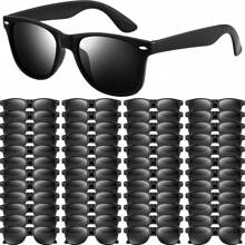 NEBURORA 6 Pack Black Bulk Retro Black Shades Party Adult Men Women Summer Beach Party Accessories