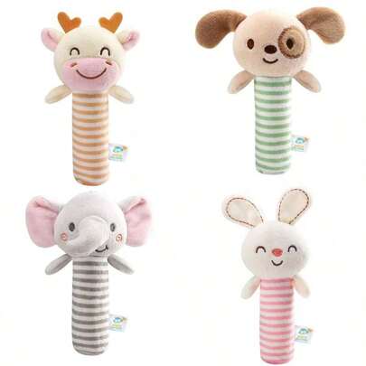0-3岁婴儿摇铃娃娃，柔软抓握球，毛绒摇铃娃娃，婴儿床挂饰，益智婴儿棒，婴儿摇铃娃娃，毛绒小狗婴儿床，3个月婴儿娃娃，8个月婴儿娃娃，婴儿床娃娃，柔软婴儿娃娃