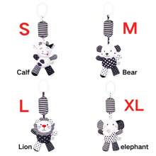Baby Toy Cartoon Animal Plush Hanging Rattle Toy, Soft Plush Toy With Bell For Use In Crib, Car Seat & Stroller, Best Birthday Gift For Newborn 0-18 Months