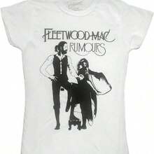 Rock Off Ladies Fleetwood Rumours Official Tee T-Shirt Womens Girls(Medium)White - 白色 - 查看 1