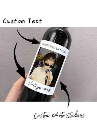 Personalized Wine Bottle, 30th Birthday Wine Label, Customized 30th Birthday Gift, Retro 1995 Birthday Sticker, 40th 60th Birthday Label, Youth Art Activities, Warm Atmosphere, Autumn Home Renewal, Christmas Decoration, Family Harmony