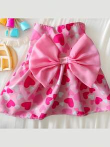 Vestido de perro con corazón rosa, regalo de San Valentín | Lazo no desmontable, cinta cómoda | Adorable vestido de cachorro para fiesta, XS-XXL - Ver 9