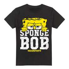 SPONGEBOB Maglietta oversize con icona da uomo (Nera)