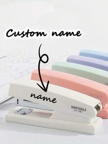 1pc Personalized Metal Stapler, Suitable For Office And School Use, Macaron-Colored Stapler, Durable And Labor-Saving, Portable Medium-Sized Stapler ,Wedding Gifts, Graduation Gifts,Back To School,School Supplies,Staples Not Included