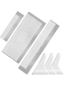 2/6 Pieces Diamond Drawing Ruler Stainless Steel Diamond Mesh Ruler 5D Diamond Drawing Ruler Tool DIY Drawing Ruler Belt 1020 240 520 Blank Mesh Diamond Painting Repair Tool Suitable For DIY Art Crafts