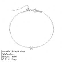 Cadena brazalete DIY de 26 letras para mujeres, accesorio de joyería, de acero inoxidable de alta calidad, a la moda y personalizado