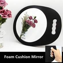 1 chiếc Gương tạo kiểu tóc cầm tay bằng vỏ xốp + tay cầm bằng thủy tinh - Gương thủy tinh nhẹ và di động đạt chuẩn salon với tay cầm có kết cấu, thích hợp để tạo kiểu tóc sau đầu mà không cần pin, hoàn hảo để thợ làm tóc, chuyên gia thẩm mỹ, gia đình và chuyên gia sử dụng như một phụ kiện tóc - Nhiều màu - Xem 10