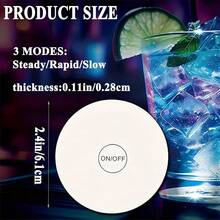 Self-Adhesive Bottle Lights, Each Set Comes With 4 SMD LEDs - Stick Onto Bottle Bottom For Bottle Illumination - 7 Lighting Functions - Highlight For Any Party - Multicolor - View 3