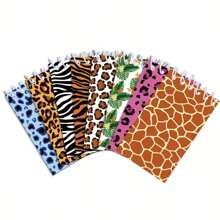8pcs Animal Print Ivory Leopard Pattern Mini Notebook Set, School Office Stationery, Student Back To School Memo Pad