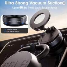 360° Rotating Magnetic Phone Stand, Foldable & Telescopic, ABS Material, Non-Waterproof, Perfect For Car, Shower, Travel, Gym, Smooth Mirror - Adjustable And Rotatable Stand, Phone Holder | Modern Phone Stand | Adjustable Stand PS:Only Suitable For Installation And Use In Locations With Smooth Surfaces Compatible With IPhone, Android Phone, Gift For Birthday, Family, Friends Car Accessories, Car Phone Holder