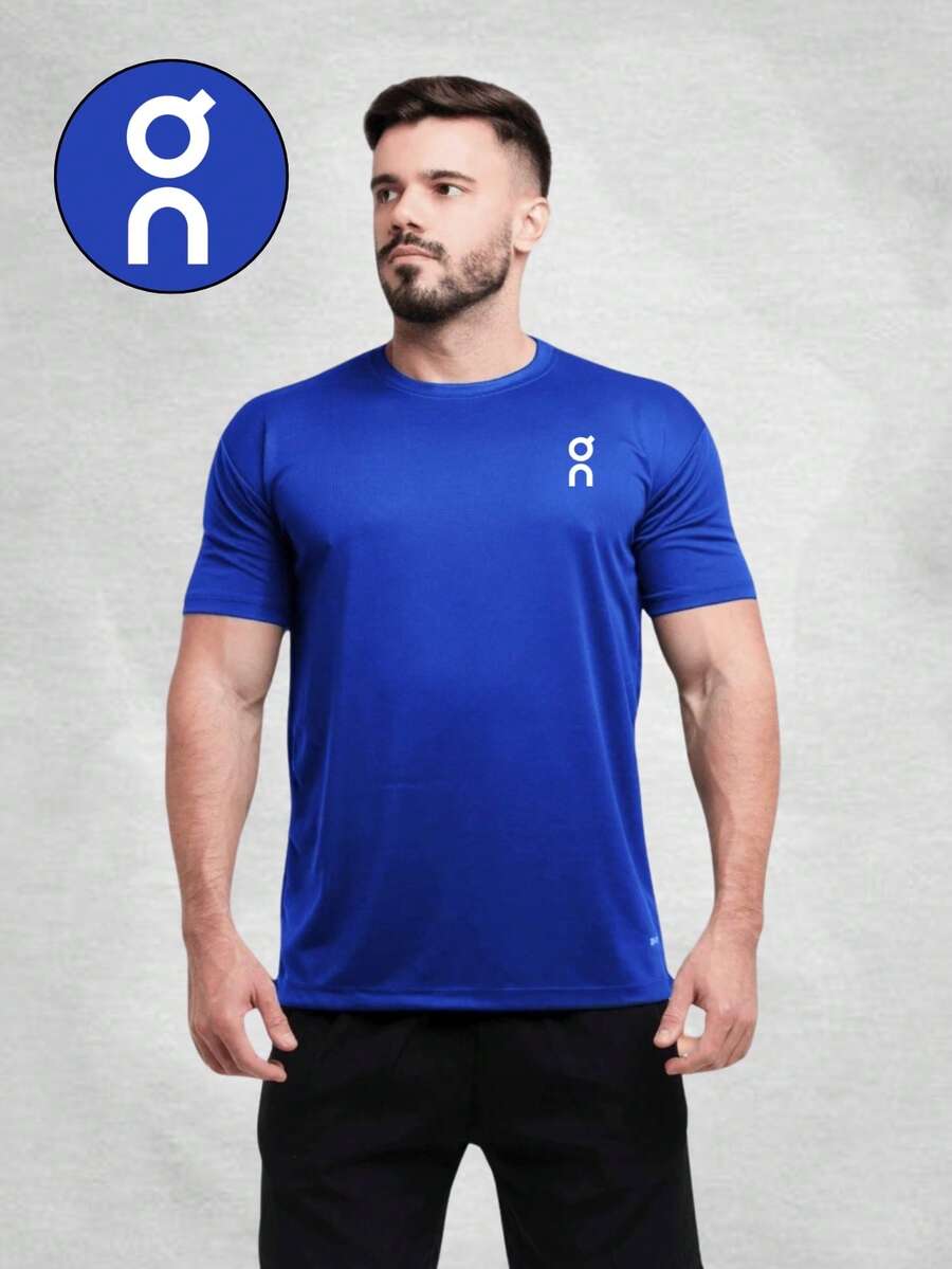Men's Dry Fit Shirt - O.N - Gym Running CrossFit Intense Workouts - azul real - Ver 1