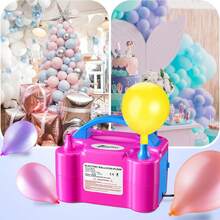 Bomba inflador de globos con aire eléctrica para fiestas cumpleaños bodas eventos infantiles inflado rápido práctico fácil de transportar uso profesional y doméstico - Tipo de Enchufe A USA (110-127V) - Ver 3