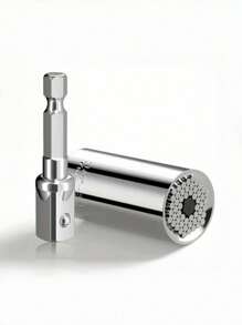 2 Stücke Universal Steckschlüssel Set, Steckschlüssel Set passt an Standard 1/4" - 3/4", 7mm-19mm Universal Steckschlüssel Werkzeugsatz mit Bohrer Adapter, Geschenke zum Vatertag