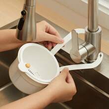 1 peça de cesto de drenagem para pia de cozinha, escorredor de torneira, escorredor de legumes e frutas, cesto para resíduos de alimentos domésticos