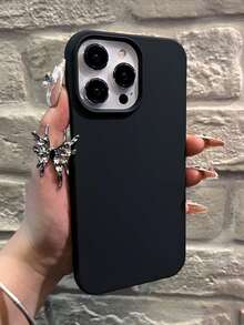 极简高端无框散热黑色手机壳适用于 17 Pro Max/17 Pro/17 Air/17/16 Pro Max/16 Pro/16/16 Plus/15/15 Pro Max/15 Pro/15 Plus/11/12/13/14 Pro Max/XS/XR/11 Pro/11 Pro Max/12 Pro/12 Pro Max/13 Pro/13 Pro Max/7 Plus/14 Pro/14 Pro Max/14 Plus/7 Plus/8 Plus/8/SE2，创意设计，男女适用 - 黑色-無邊框 - 查看 6