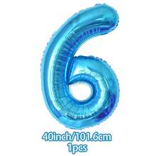 40 Inch Large Numbers Balloons ,Foil Mylar Big Number Balloons For Birthday Party Supplies Decorations - Blue - View 12