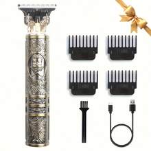 1件装专业电动雕刻理发器，男士理发推杆，个性化理发店刮胡须理发美容工具，父亲节礼物