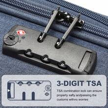 Lightweight Soft Case Luggage 20"/24"/28" & 3-Piece Set – Expandable Suitcase With Spinner Wheels, TSA Lock, Cabin Size Carry-On & Check-In Travel Bag For Business Trips, Holidays & Weekend Getaways – Unisex - Navy Blue - View 9