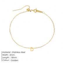 Cadena brazalete DIY de 26 letras para mujeres, accesorio de joyería, de acero inoxidable de alta calidad, a la moda y personalizado