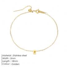Cadena brazalete DIY de 26 letras para mujeres, accesorio de joyería, de acero inoxidable de alta calidad, a la moda y personalizado
