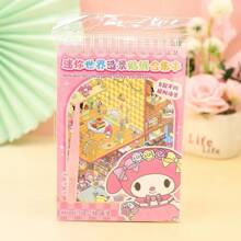 Sanrio Sanrio 8 Designs (16pcs+Random Color Tweezers) Scene Creation Coil Stickers Collection, Cartoon Miniature 3D Layered Scenic Stickers For Children DIY, Home Decor, Gifts - Includes Characters Like Kuromi, My Melody, Pompompurin