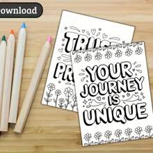 24-Page Mental Health Coloring Book For Adults & Teens - Relax & Emotional Calming Art Relax With Intricate Floral Designs, High-Quality Paper - Perfect Gift For Valentine's Day, Easter, Birthdays, Relax Coloring Book, Inspirational Quotes, Bold Text Graphics School Supplies,Back To School