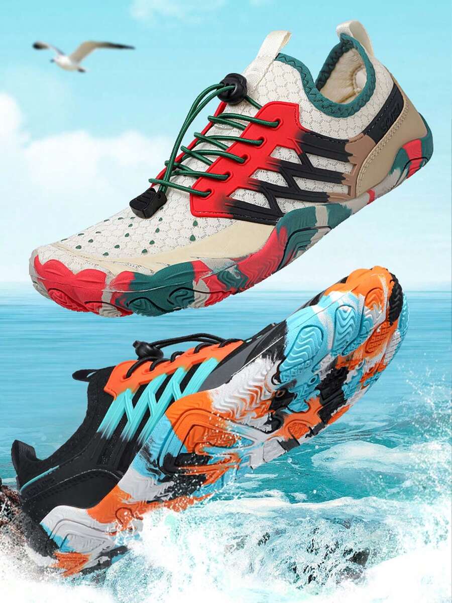 Sandalias de playa, zapatos de agua para parejas para surf, natación, con suela suave y antideslizante, cómodos - Multicolor - Ver 1