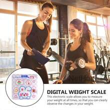 NetHong Cartoon Cute Little Rabbit Weighing Scales Digital Electronic Bathroom Scales For Body Weight Accurate UK Back To School - Mauve Purple - View 9