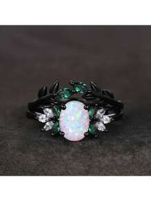 2pcs Fashion Women'S Rings Gothic Style Ring,Unique And Cool Ring Jewelry,Exquisite Jewelry Suitable For Daily Life, Party, Vacation, Halloween,Gift Giving(No Box) - Black - View 3