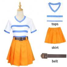 1 Conjunto Fantasia de Cosplay Realista de One Piece para Performance, Adequado para Feriados, Festas ou Cosplay Diário de Halloween