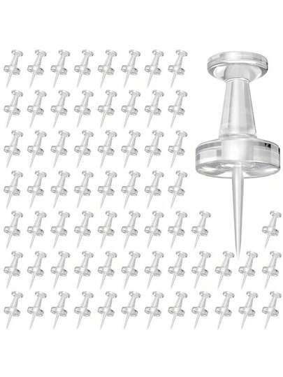 20/50/100 piezas Chinchetas de plástico coloridas surtidas, adecuadas para tableros de corcho, oficina, útiles escolares, esenciales para volver a la escuela