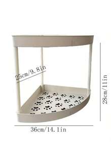 1 قطعة رف مثلث للمطبخ، رف تخزين للزوايا للتوابل والبهارات والأواني المطبخية