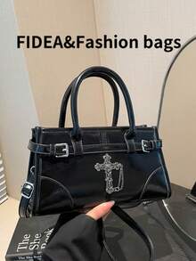 新款时尚斜挎包，简约优雅 PU 皮革都市时尚斜挎包，百搭复古风格单肩包，适合通勤和日常使用