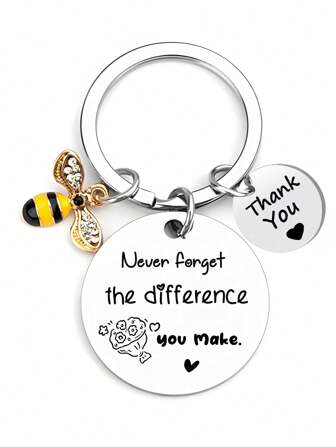 1个不锈钢书签吊坠，教师节礼物送给导师，毕业季包包挂饰，汽车配饰，朋友姐妹礼物创意