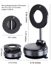 360° Rotating Magnetic Phone Stand, Foldable & Telescopic, ABS Material, Non-Waterproof, Perfect For Car, Shower, Travel, Gym, Smooth Mirror - Adjustable And Rotatable Stand, Phone Holder | Modern Phone Stand | Adjustable Stand PS:Only Suitable For Installation And Use In Locations With Smooth Surfaces Compatible With IPhone, Android Phone, Gift For Birthday, Family, Friends Car Accessories, Car Phone Holder