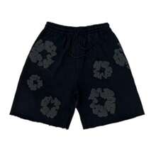 Bermuda Men's Denim T All Black Streetwear Urbanculture All Regular Fit - Negro - Ver 1