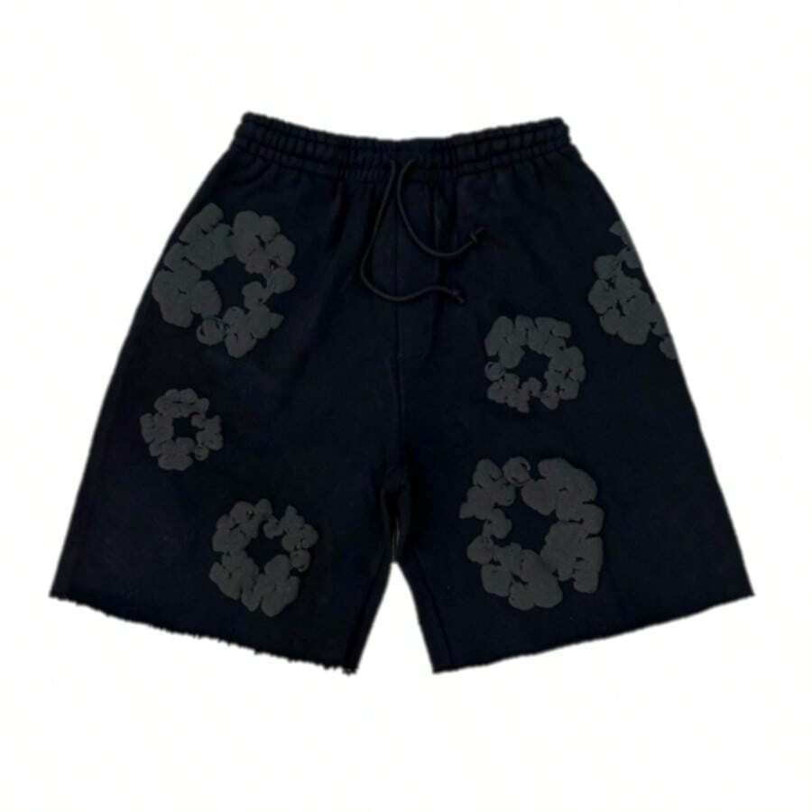 Bermuda Men's Denim T All Black Streetwear Urbanculture All Regular Fit - Negro - Ver 1