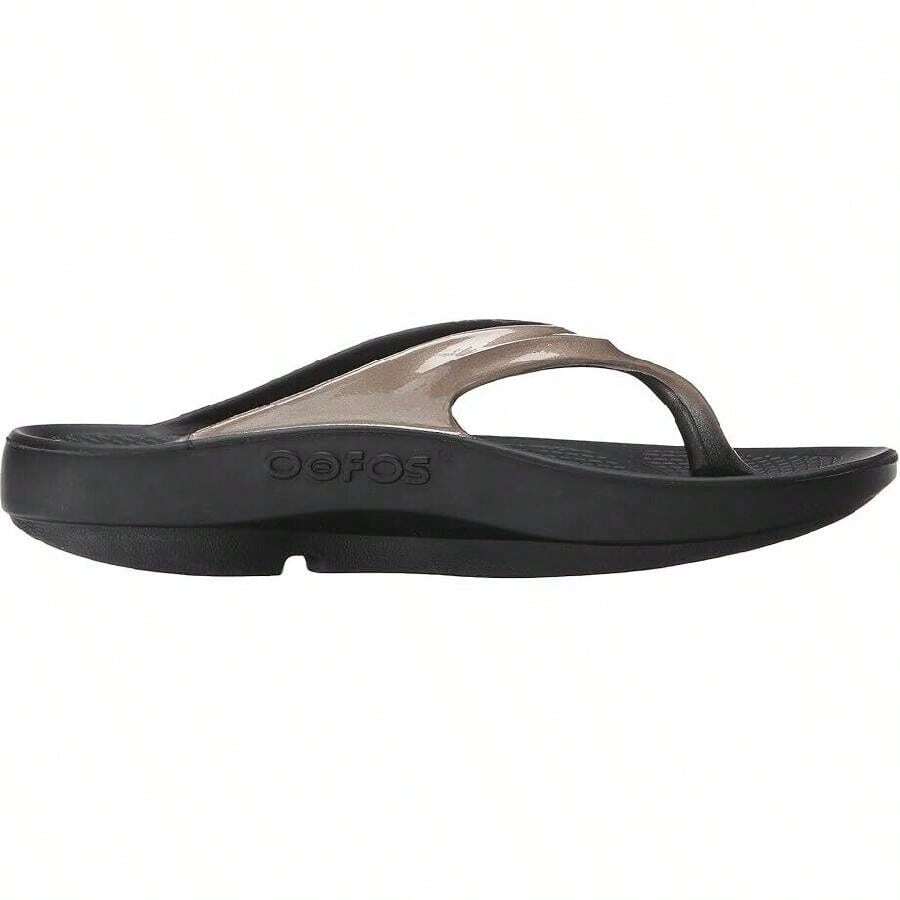 Guess Oofos Oolala Luxe Sandal Women's US 10 Black Slip-On Slide Toe Post KHD1835