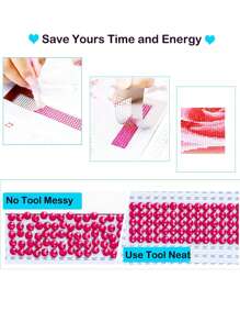 2/6 Pieces Diamond Drawing Ruler Stainless Steel Diamond Mesh Ruler 5D Diamond Drawing Ruler Tool DIY Drawing Ruler Belt 1020 240 520 Blank Mesh Diamond Painting Repair Tool Suitable For DIY Art Crafts