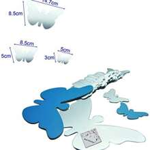 36pcs Acrylic 3D Mirror Wall Sticker, Butterfly Mirror Decals For Living Room, Bedroom, Office