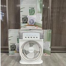 USB Rechargeable Mini Cooling Fan With 5-Hole Mist Spray, Desktop Fan, Portable Humidifying Cooling Fan For Home, Office, Travel, 1500mAh - Multicolor - View 8